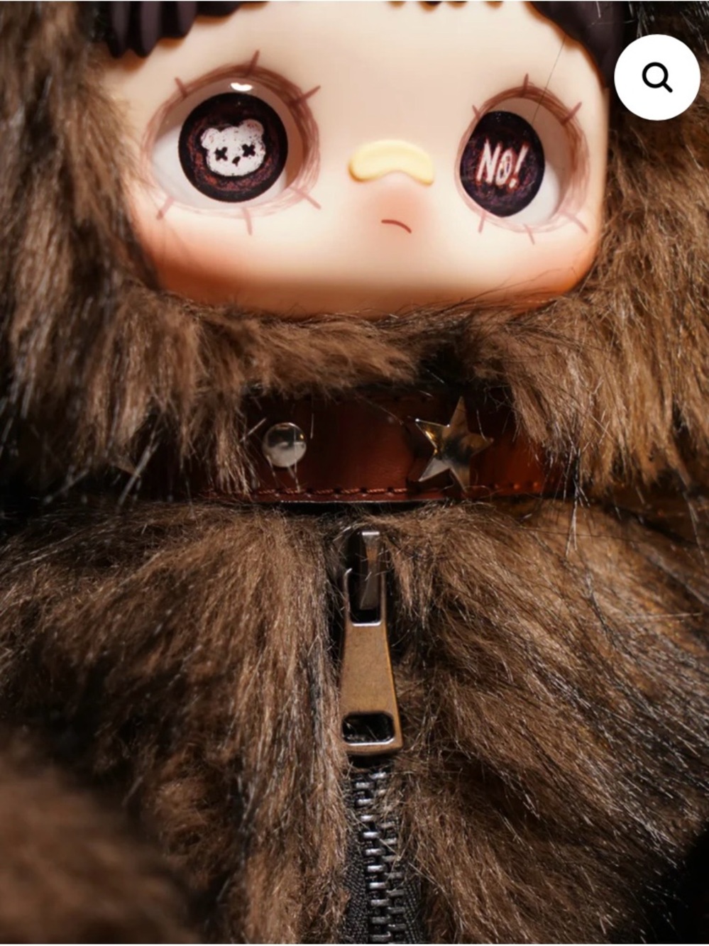 Brand New MAYMEI 400% Rebel Doll Backpack Series Plush -- 🤎🖤 Rebellious 🖤🤎 - Picture 7 of 10